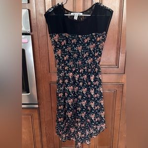 American Rag Black Floral High Low Dress Size Medium